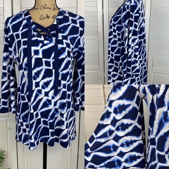 Cato Tie Dye Print Pull over Blouse - med - Picture 1 of 1